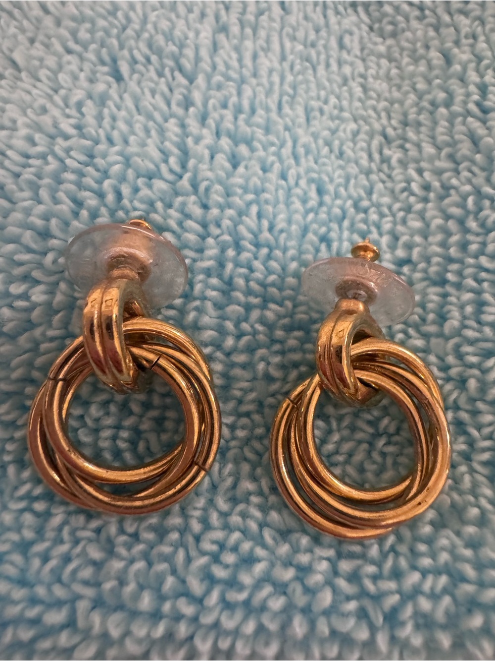 Monet Triple Hoop Earrings - Gold Tone